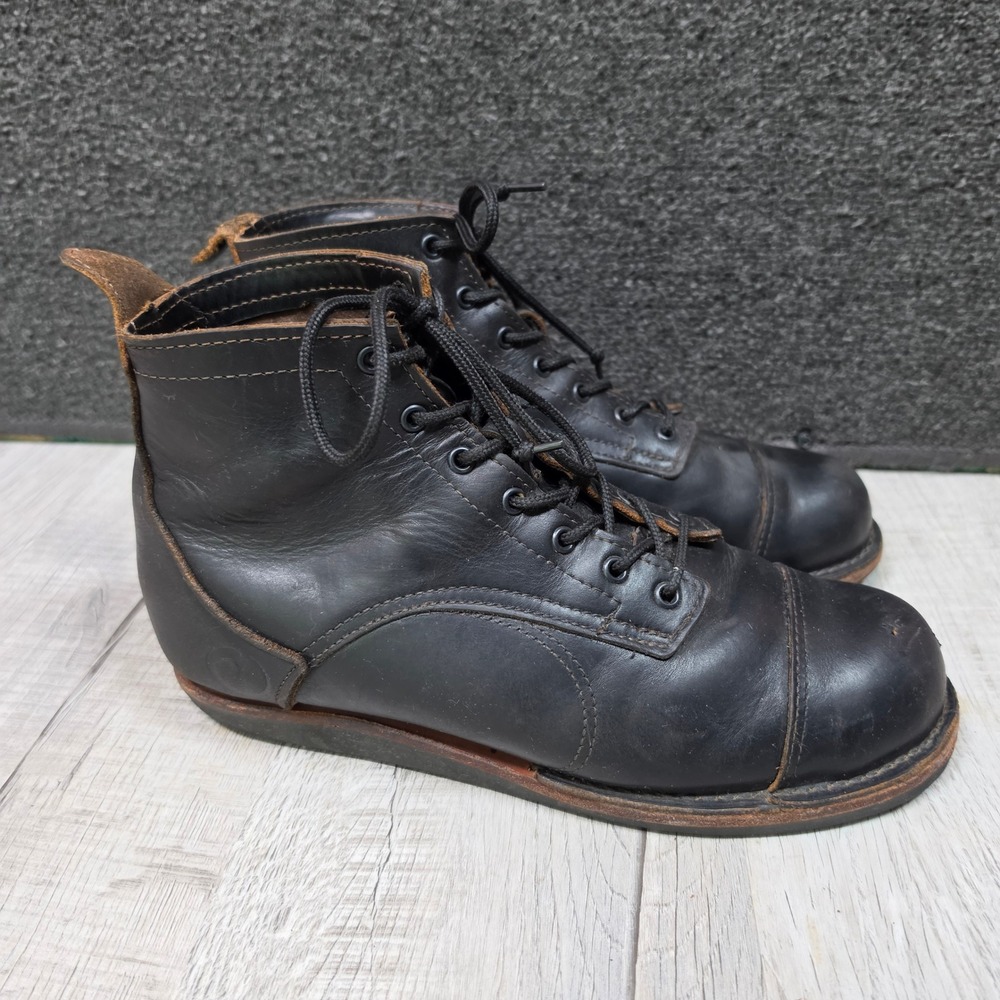 Origin Coronado Leather Work Boot Black Mens 11EE USA Cap Toe Vibram Heritage